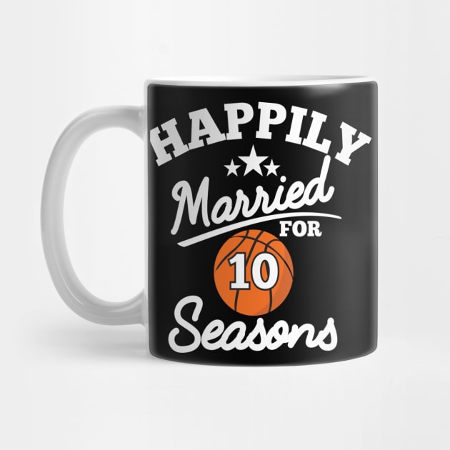 Happily married for 10 seasons, couple matching wedding anniversary gift by RusticVintager